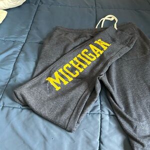 University of Michigan men's jogging pants.